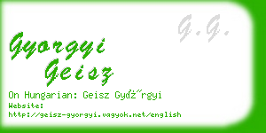 gyorgyi geisz business card